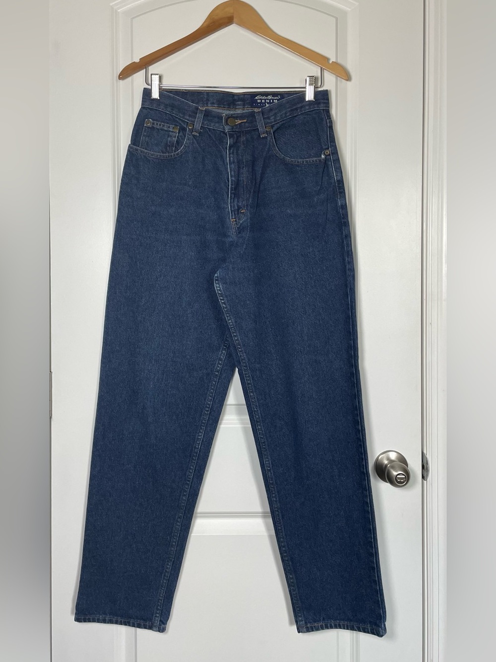 Vintage Eddie Bauer Size 10 High Rise Straight Leg 100% Cotton Jeans